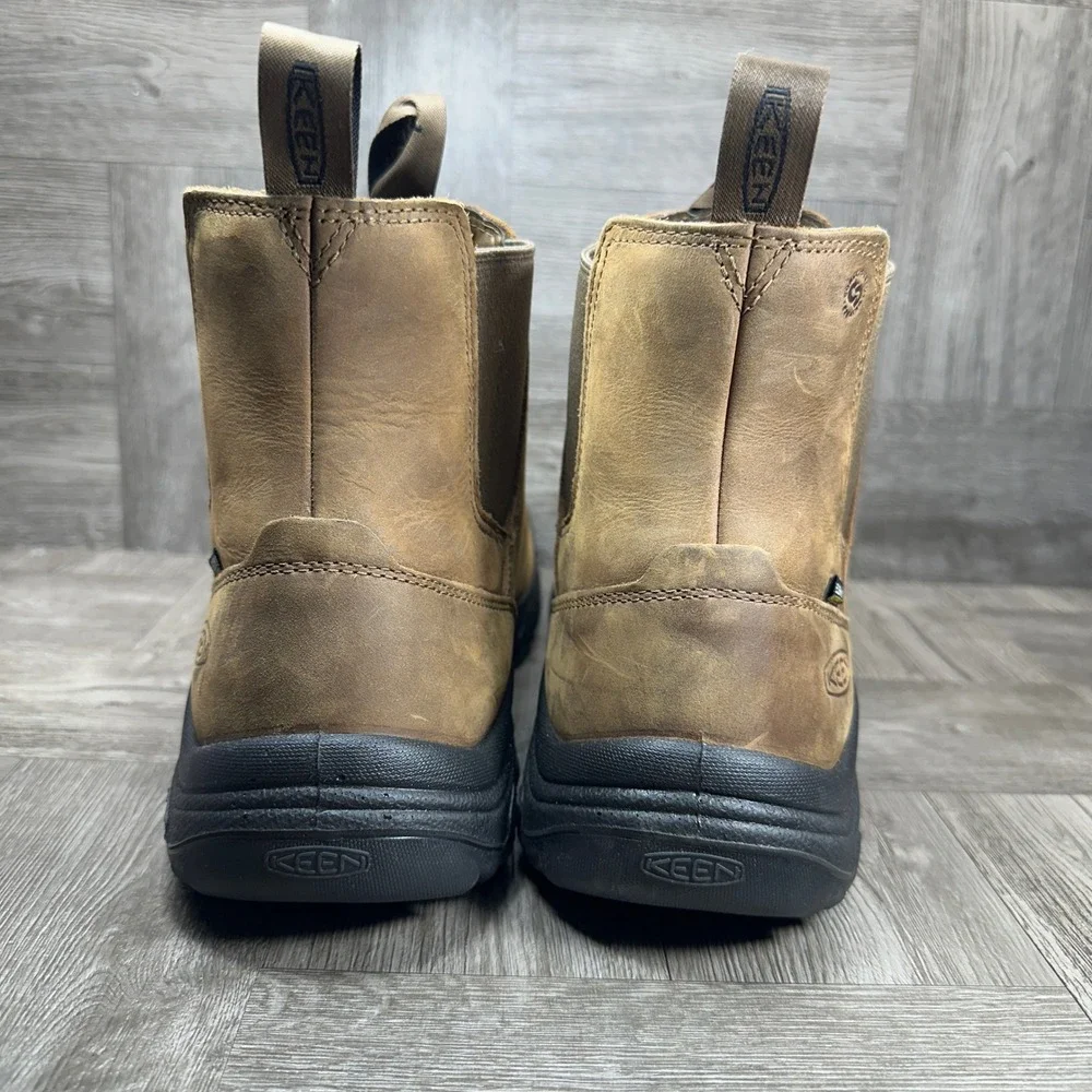 KEEN Anchorage III Chelsea Boots Mens 14 Brown Waterproof Leather NEW